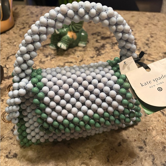 kate spade Beaded Mini Top-Handle Bag in Light Blue and Green - Picture 4 of 6